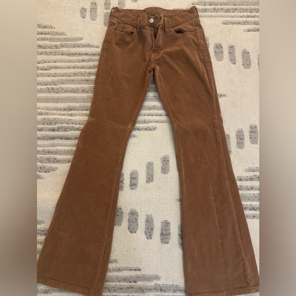 Brown Corduroy Flared Jeans